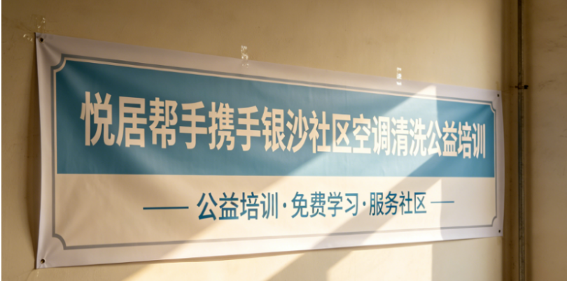 政企联动暖民心,技能赋能惠邻里|悦居帮手携手银沙社区空调清洗公益培训圆满落幕